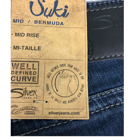 NWT Silver Jeans Suki Bermuda Shorts Size 25 - Picture 3 of 4